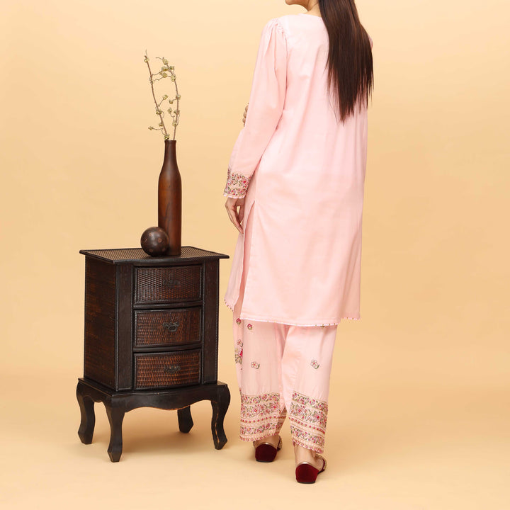 2PC- Embroidered Cambric Suit PS4129