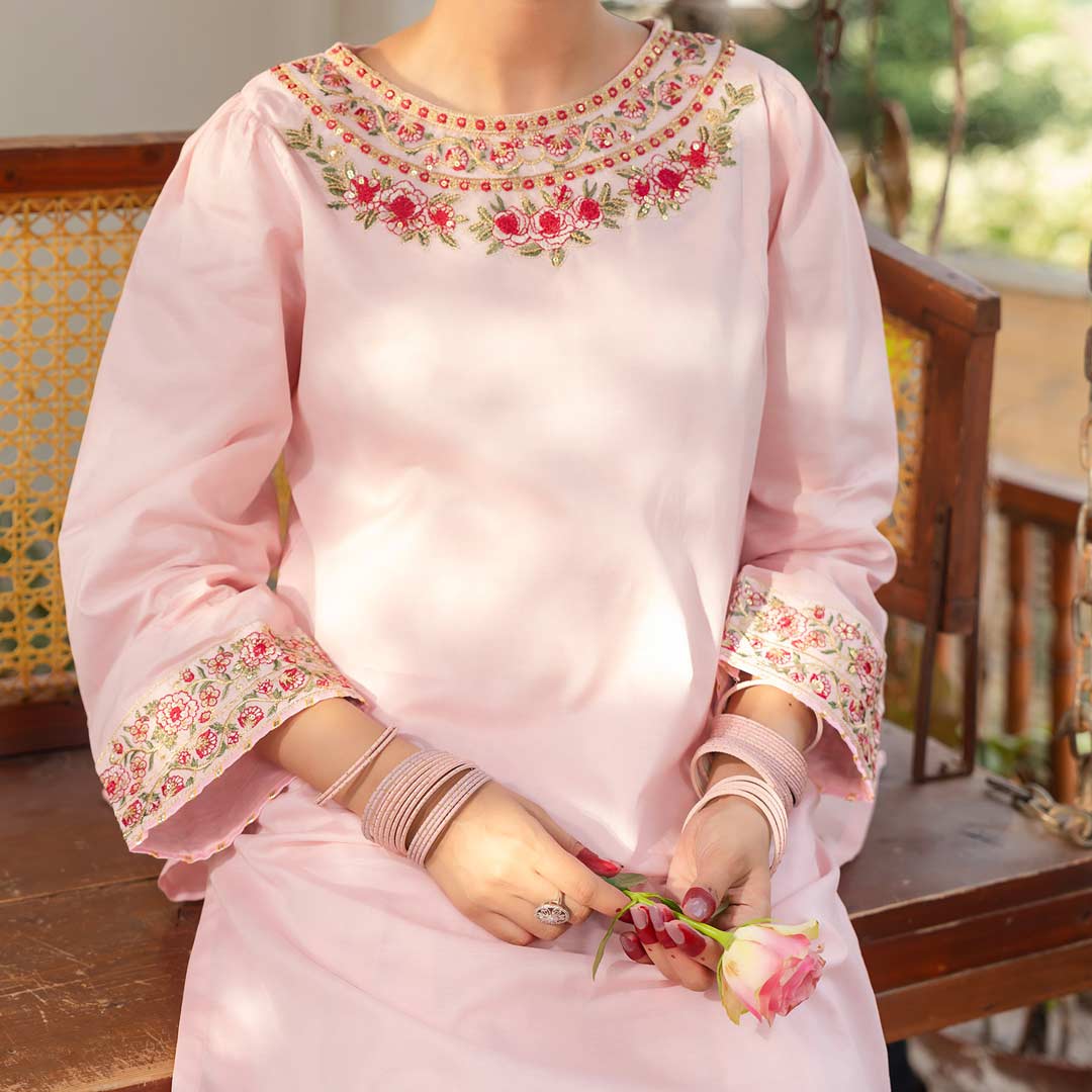 2PC- Embroidered Cambric Suit PS4129