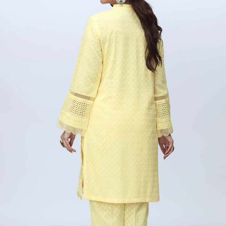 Lemon 2PC-Embroidered Chicken Kari Suit PS4153