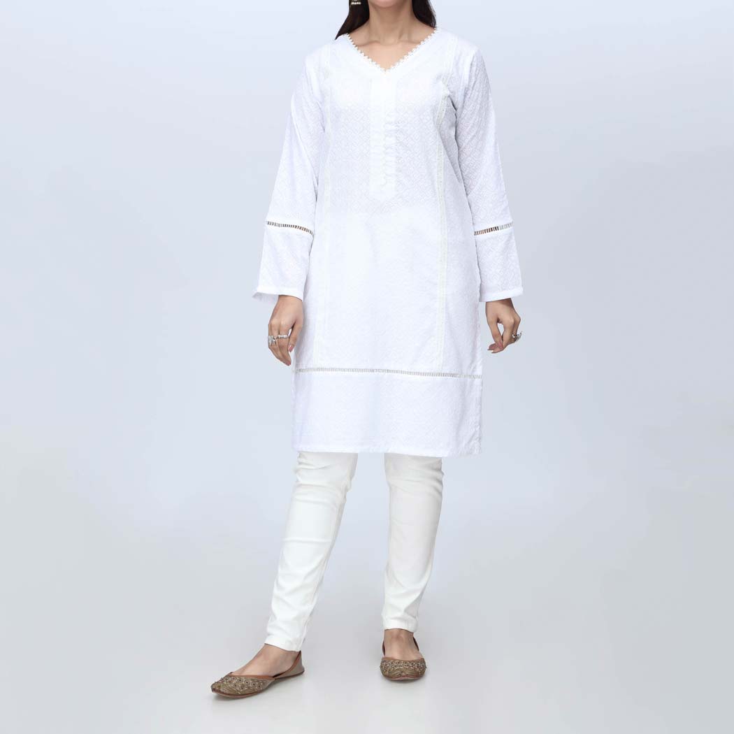 1PC-Embroidered Chicken Kari Shirt PS4170