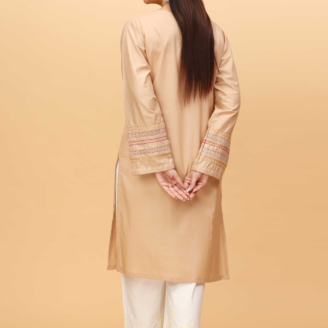 1PC Cotton Doriya Embellished Shirt PS4241