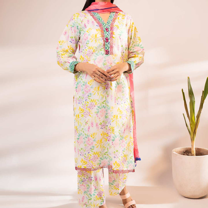 3PC- Digital Printed Cambric Suit PS4367