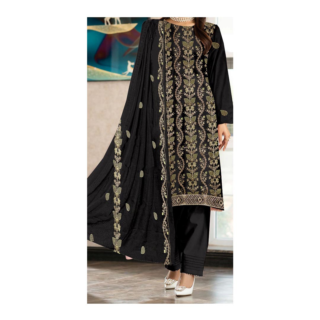 3PC- Unstitched Embroidered Lawn Suit PS4867