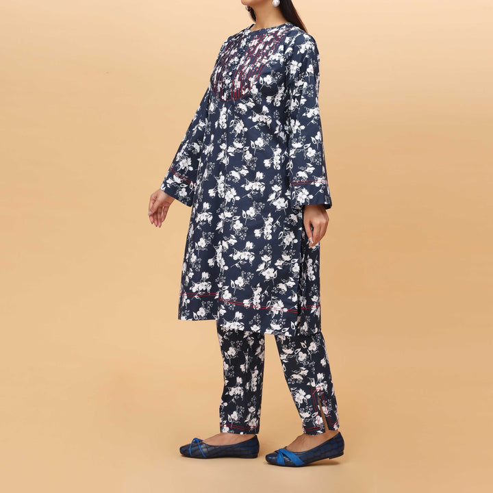 2PC Printed Cambric Suit PS4938