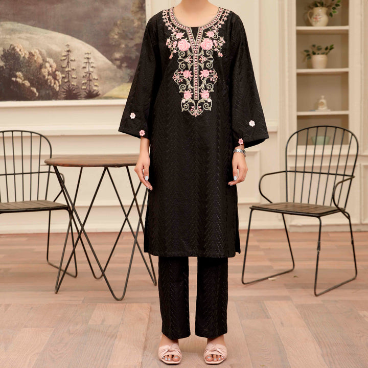 2PC Chikan Fabric Embroidered Suit PS4944