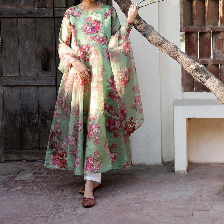 2PC- Digital Printed Tussar Suit PW3202