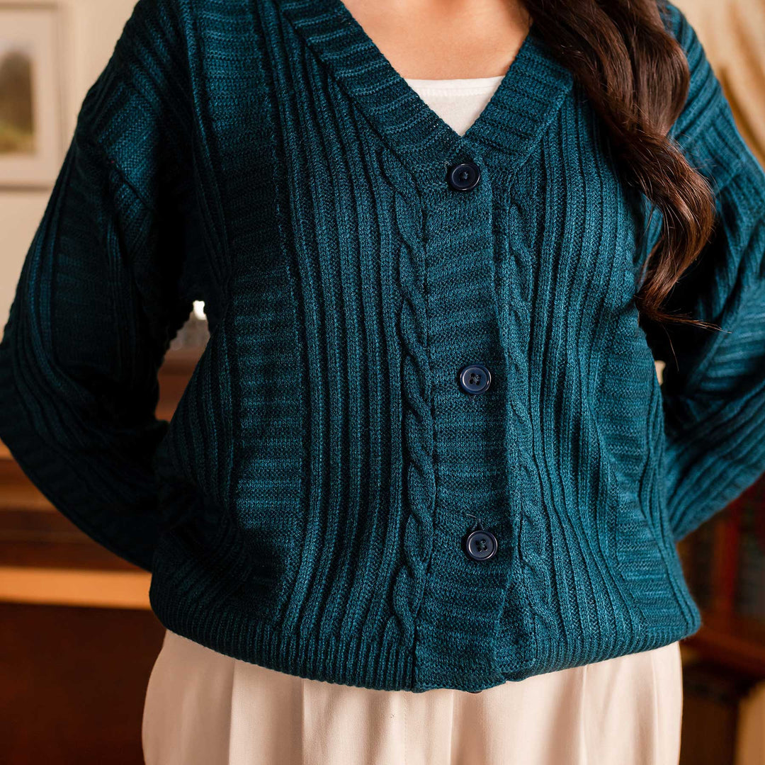 Blue Mid Length Cardigan PW3912