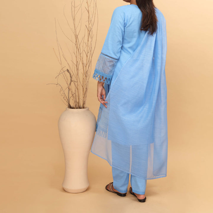 3PC- Embellished Khaddar Suit PW4020