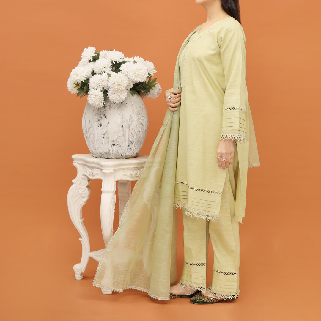 3PC- Embellished Khaddar Suit PW4050