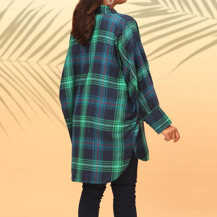 1PC- Flannel Checkered Top PW4092