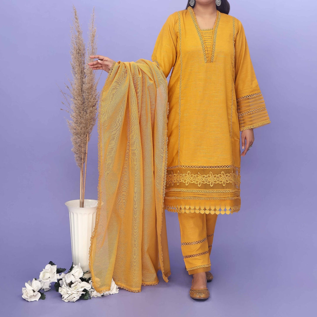 3PC- Embellished Khaddar Suit PW4110