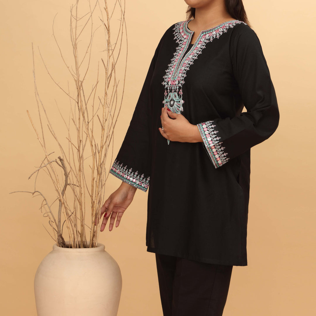 1PC- Embellished Khaddar Shirt PW4149