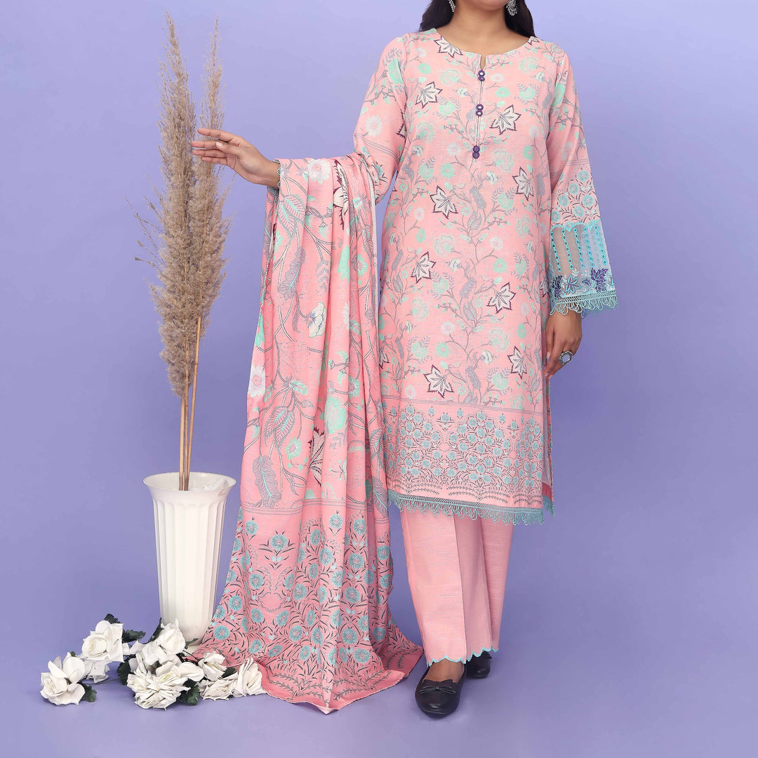 3PC- Digital printed Khaddar Suit PW4156