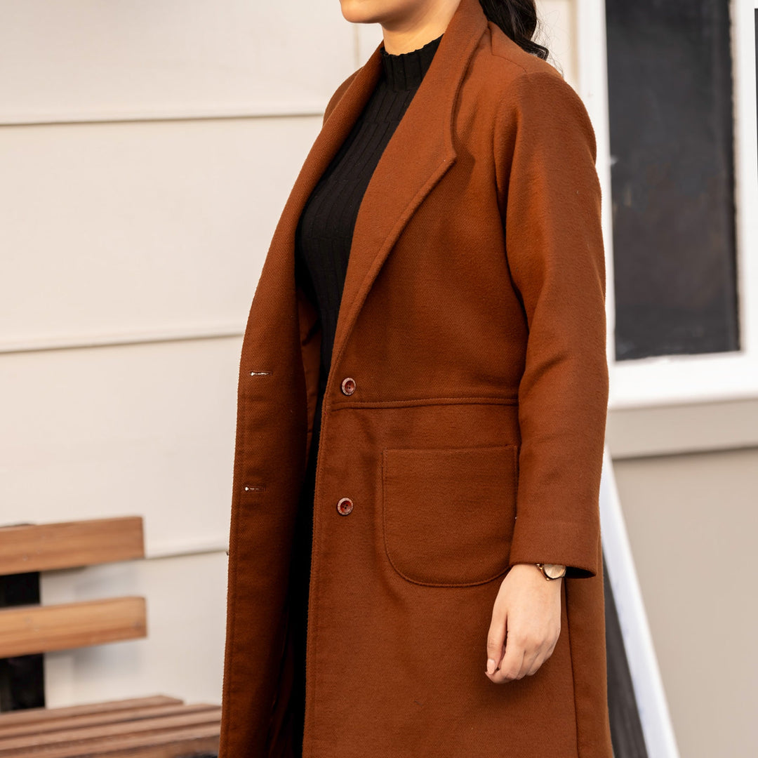 Brown Wool Coat PW4281