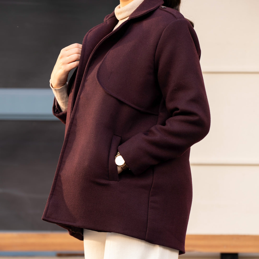 Brown Wool Coat PW4325