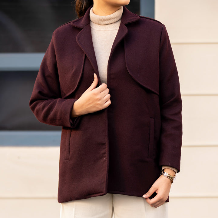 Brown Wool Coat PW4325