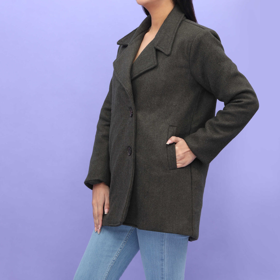 Grey Wool Coat PW432807