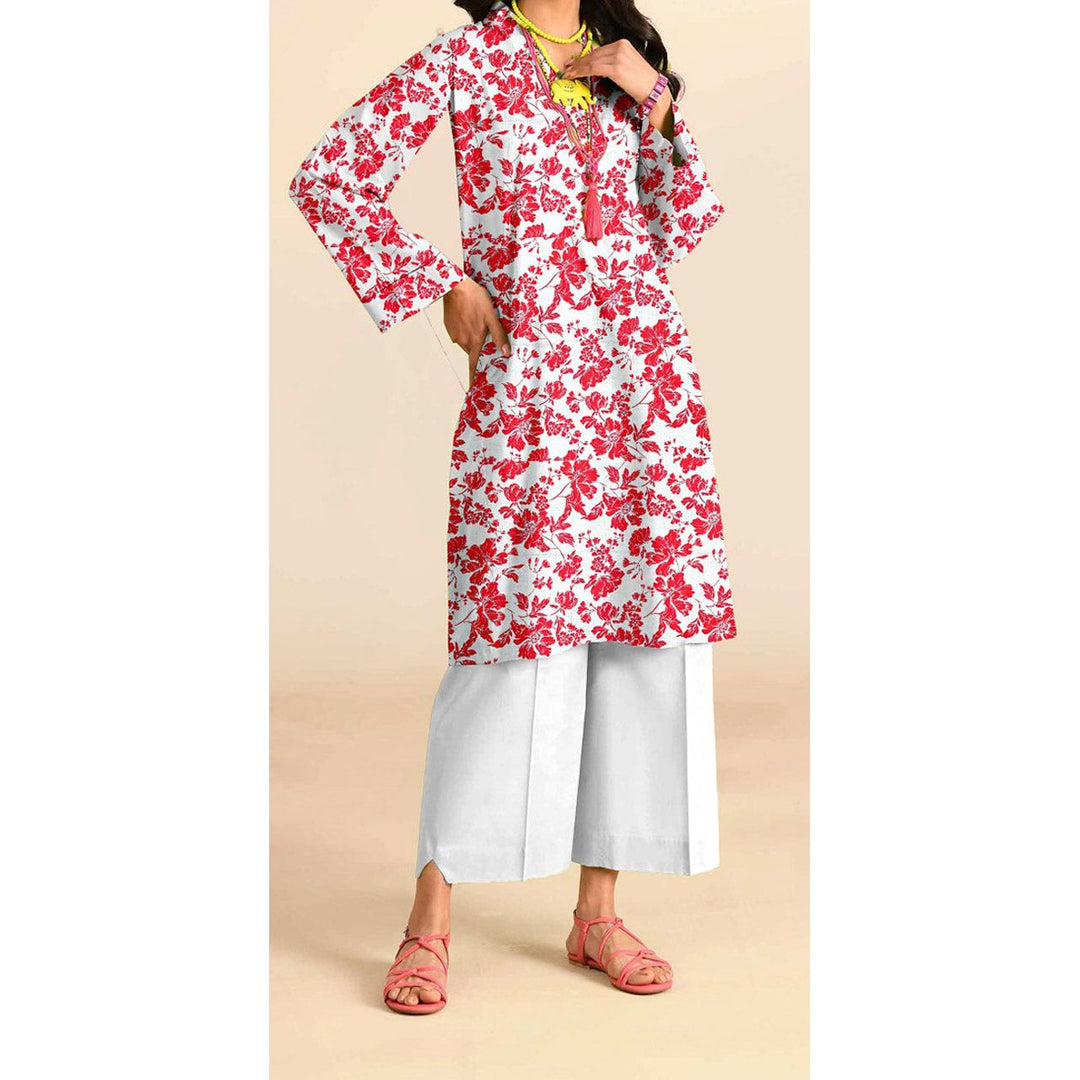 1 PC- Unstitched Printed Slub Khaddar Shirt PW4351