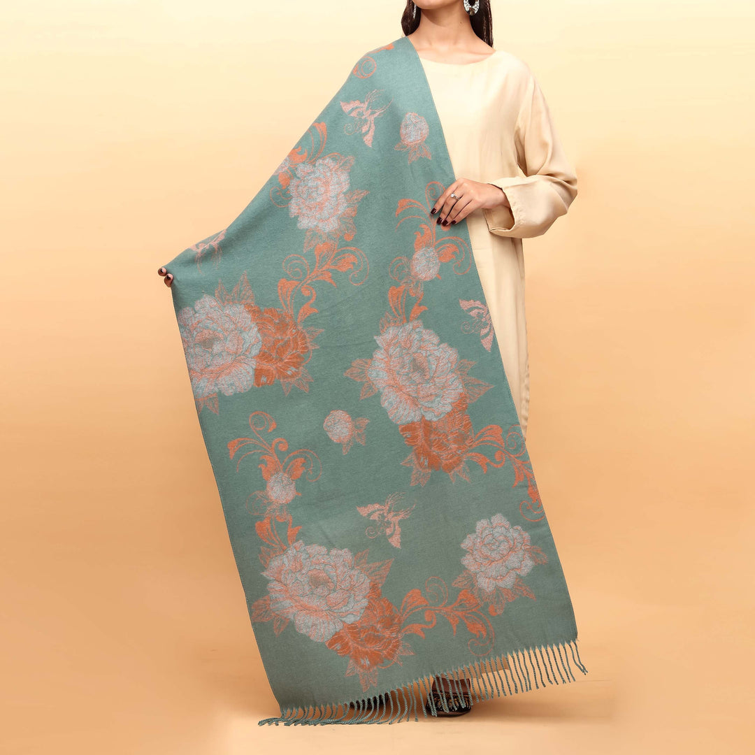 Sky Blue Winter Stole PW4643