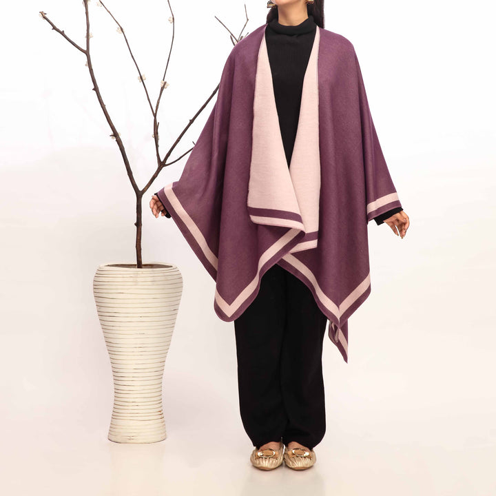 Purple Winter Cape Shawl PW4919