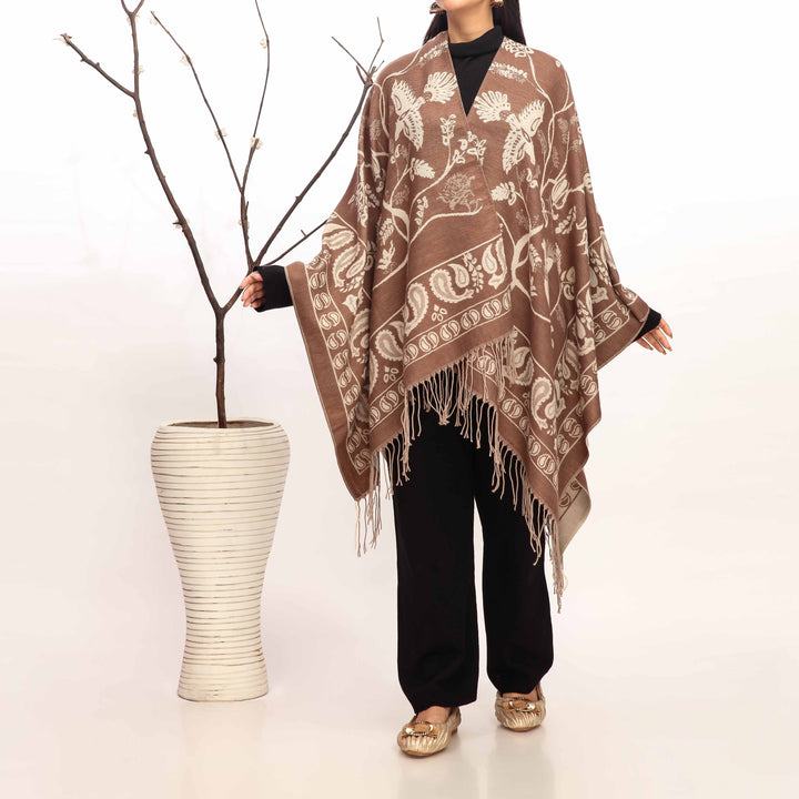 Brown Winter Cape Shawl PW4924