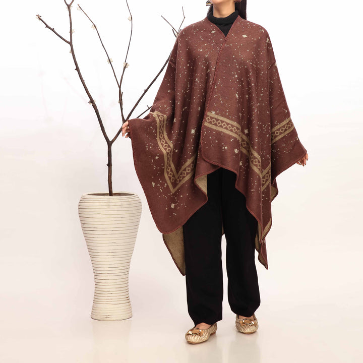 Brown Winter Cape Shawl PW4926