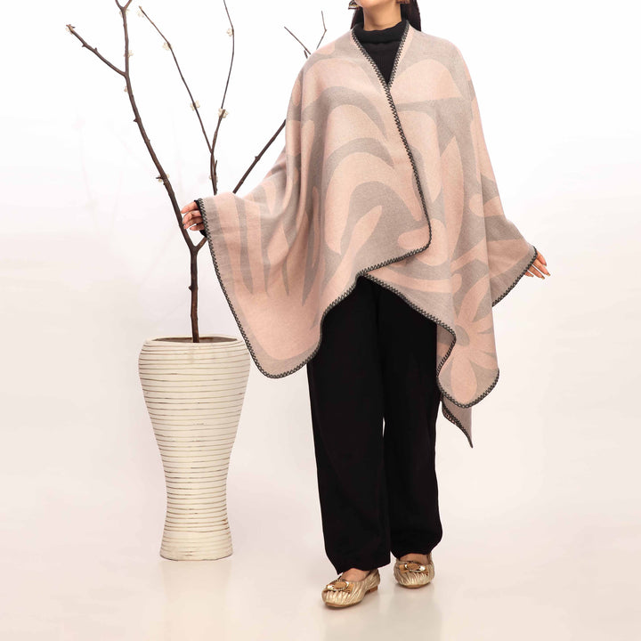 Apricot Winter Cape Shawl PW4943