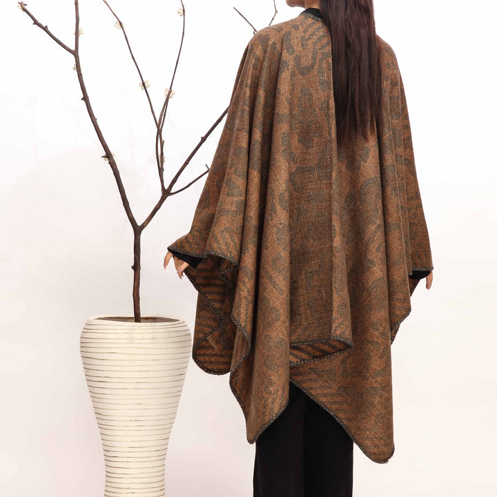 Brown Winter Cape Shawl PW4966