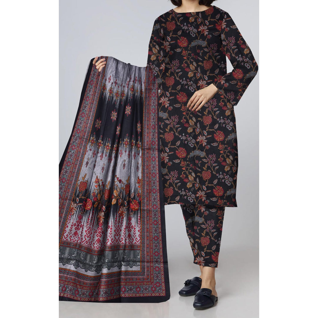 2PC- Unstitched Digital Printed Dhanak Suit PW9515