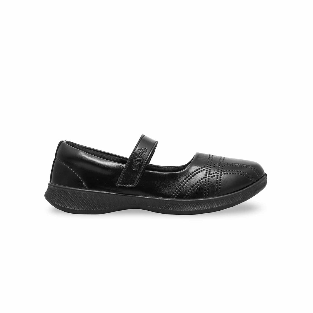 Girls Black School Shoes SK0056