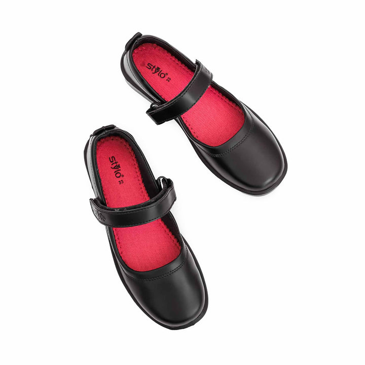 Girls Black School Shoes SK0061