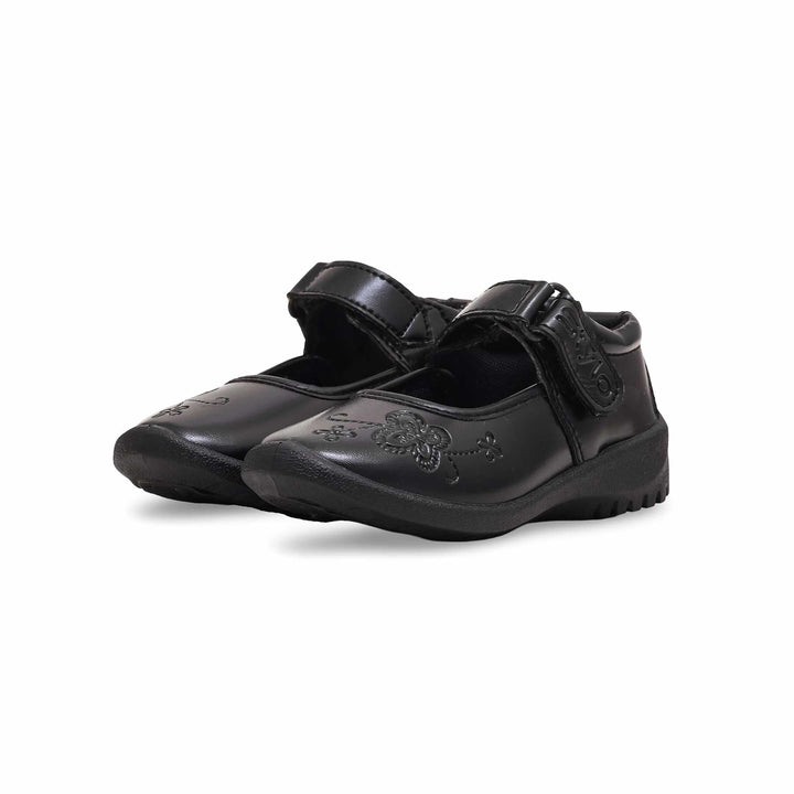 Girls Black School Shoes SK0066