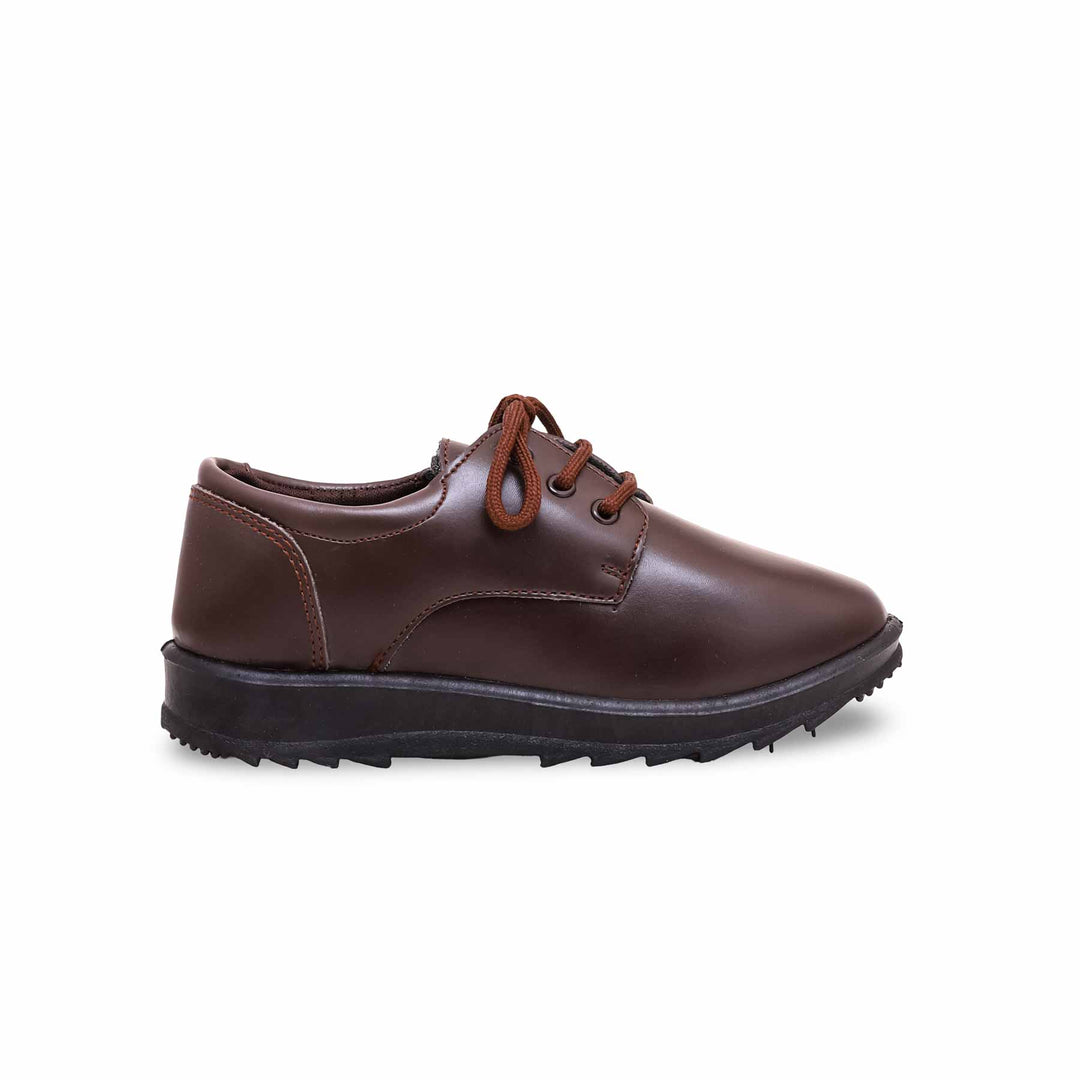 Boys Brown School Shoes  SK1063