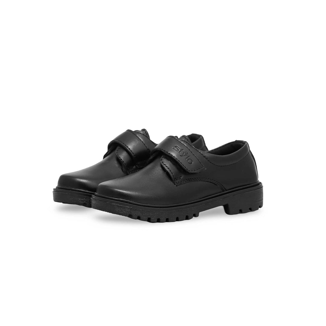 Boys Black School Shoes SK1076