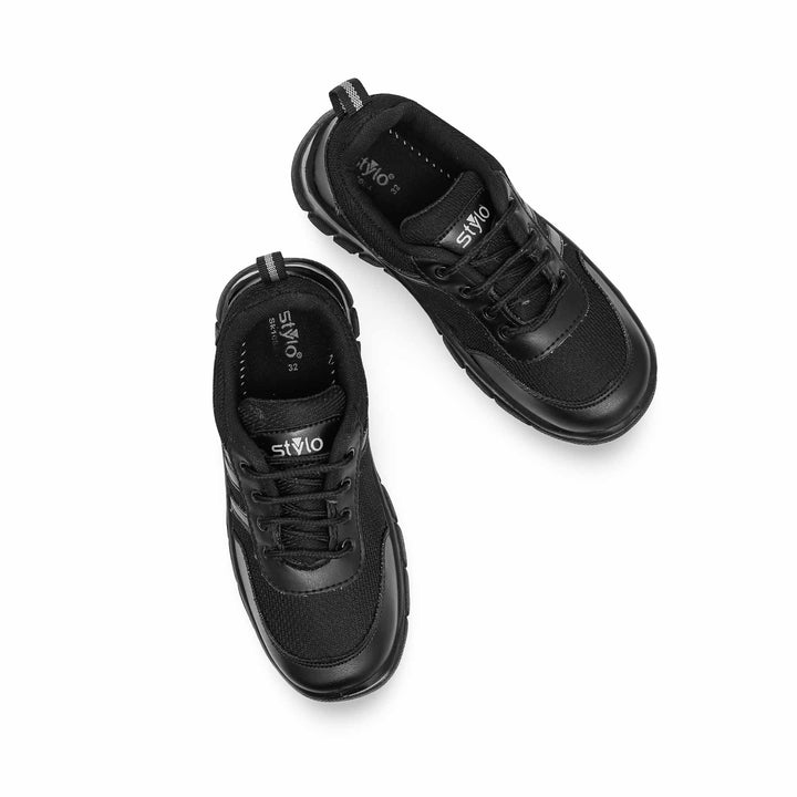 Boys Black School Shoes SK1086