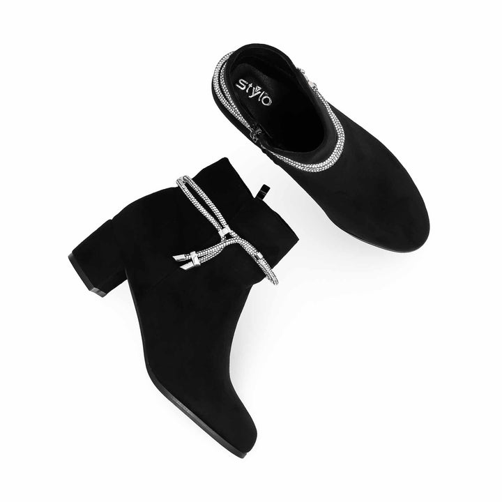 Black Long Shoes For Women WN9018