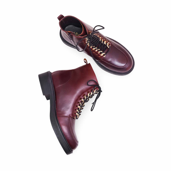 Maroon Long Shoes WN9019