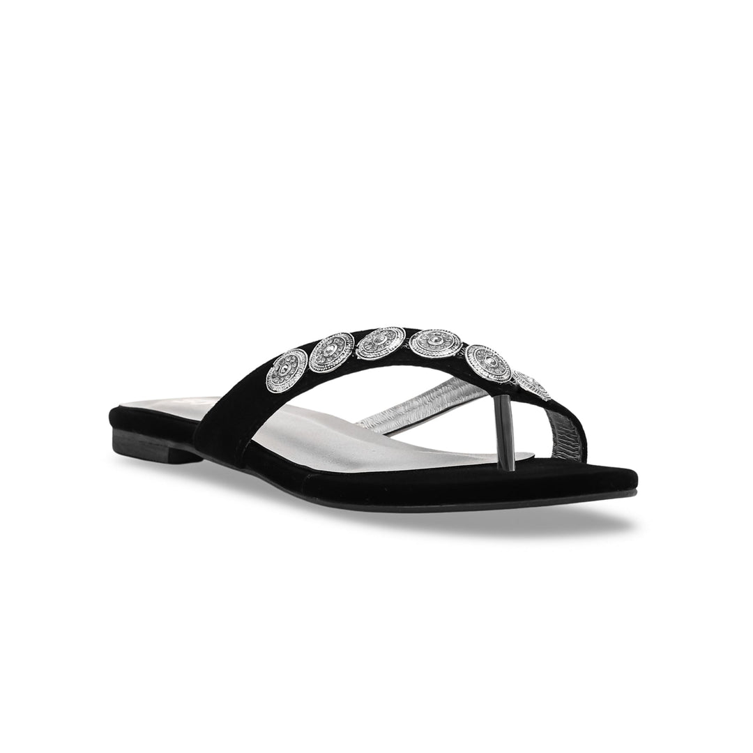 Black Fancy Chappal FN0703