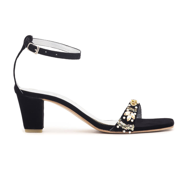 Black Fancy Sandal FN5507