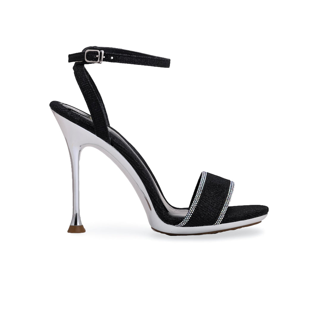 Black Fancy Bridal Sandal FN5758