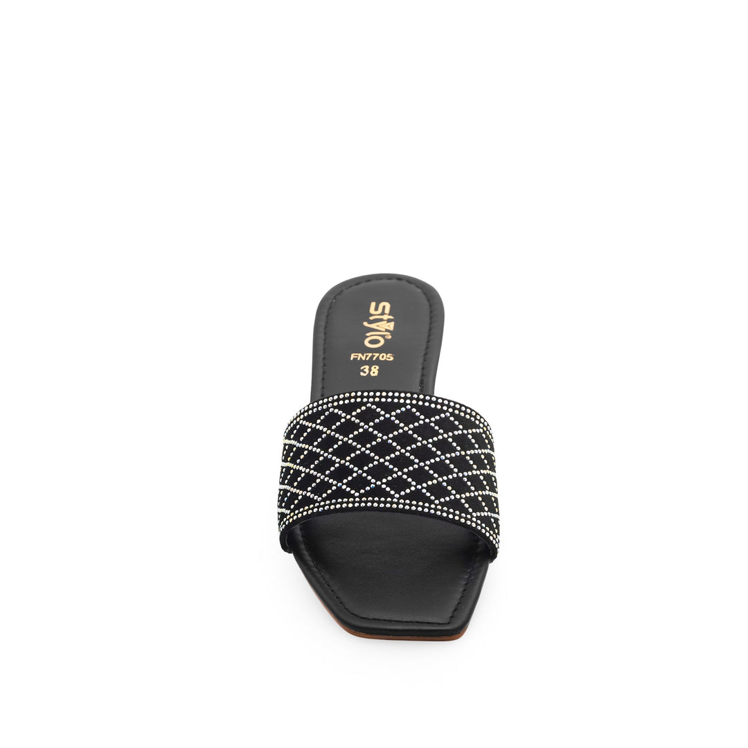 Black Fancy Slippers FN7705