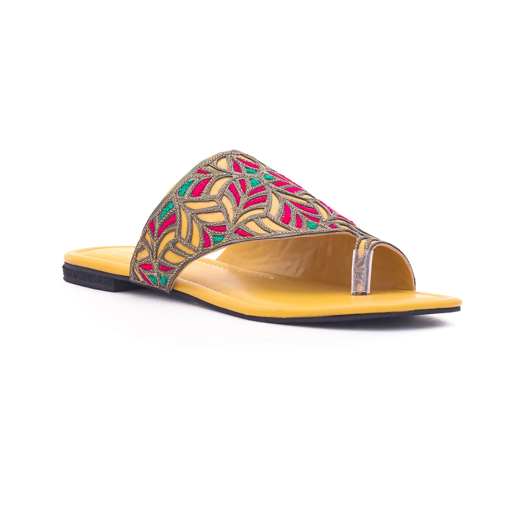 Yellow Color Formal Chappals FR0402