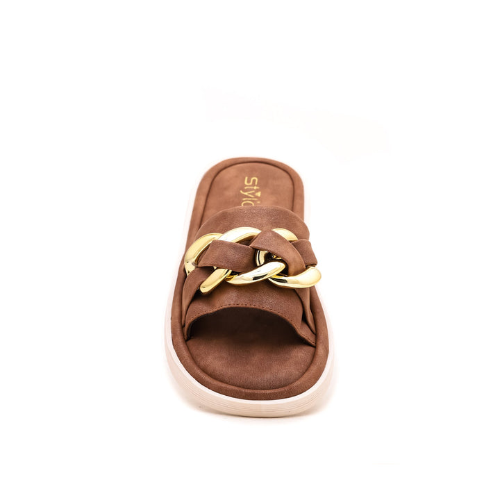 Brown Formal Slipper FR8108