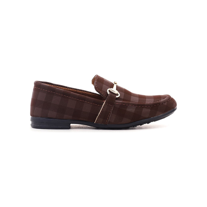 Boys Brown Formal Moccasins KD0284