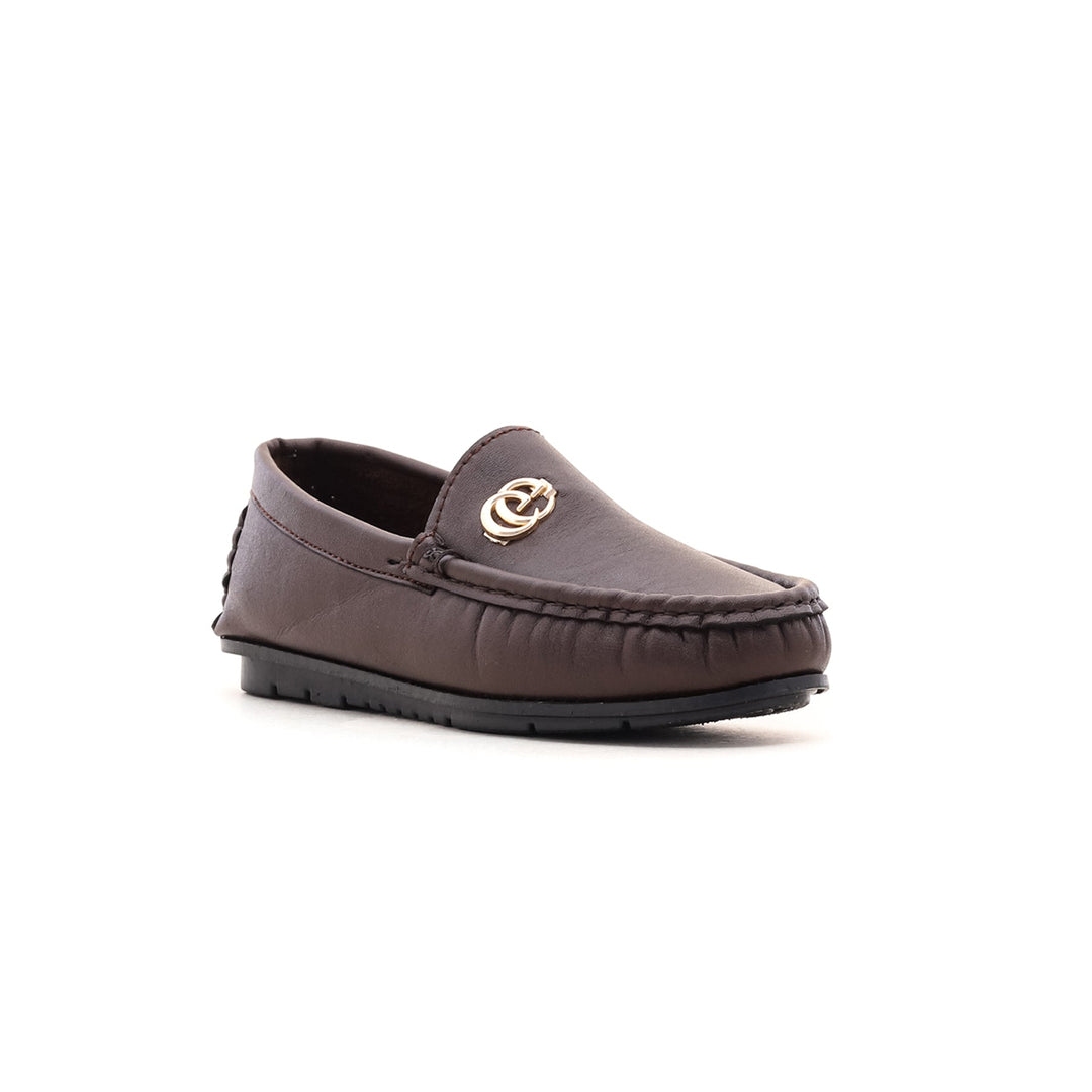 Boys Brown Formal Moccasin KD0293