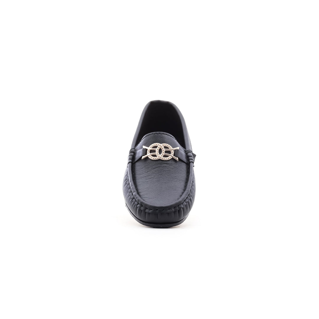 Boys Black Formal Moccasin KD0294