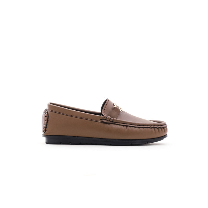 Boys Brown Formal Moccasin KD0294