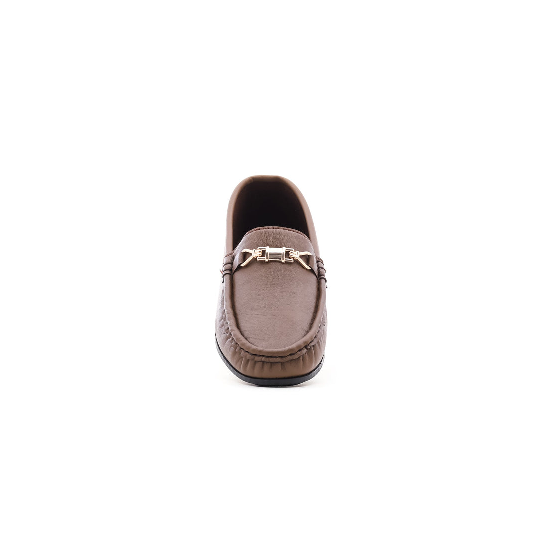 Boys Brown Formal Moccasin KD0297