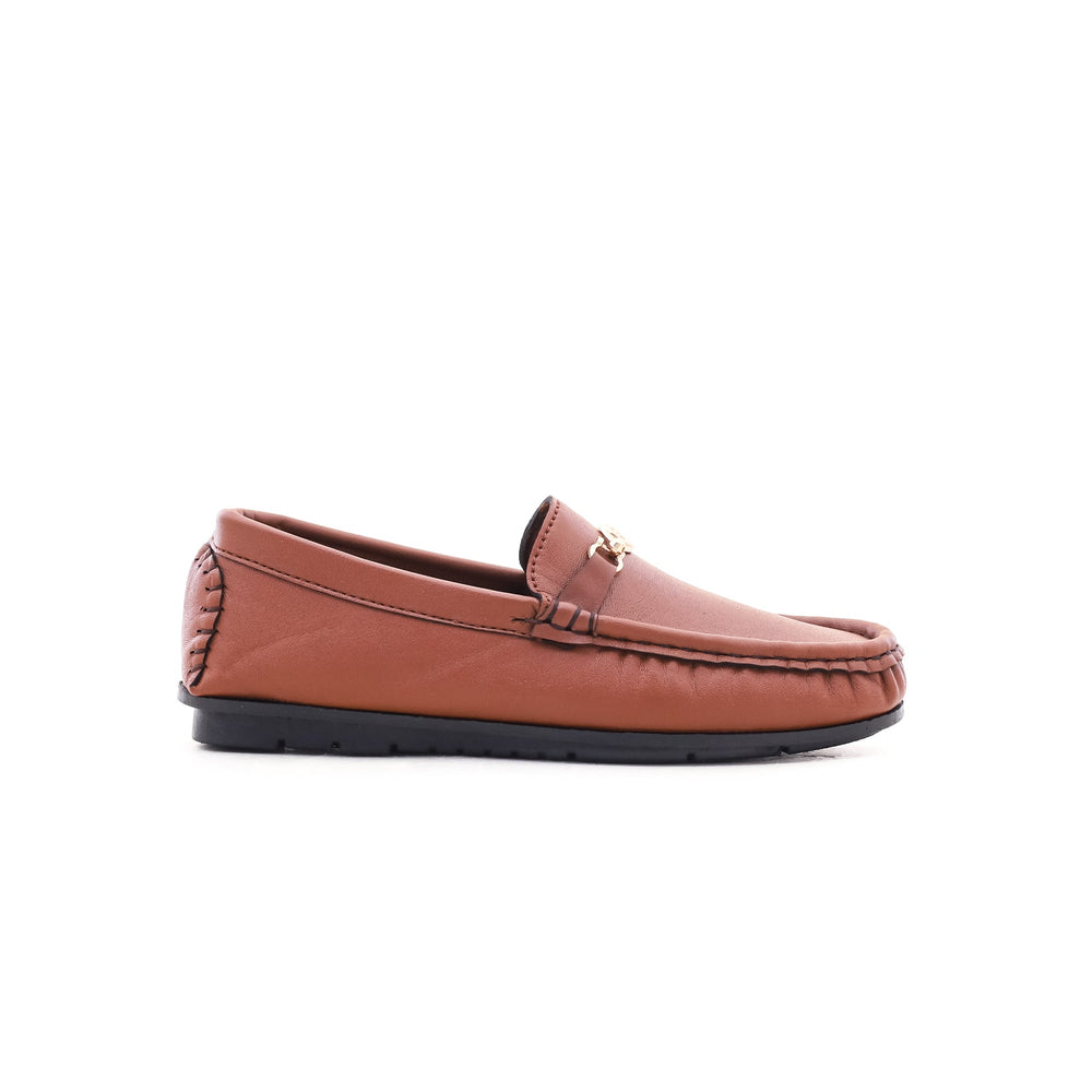 Boys Brown Formal Moccasin KD0299