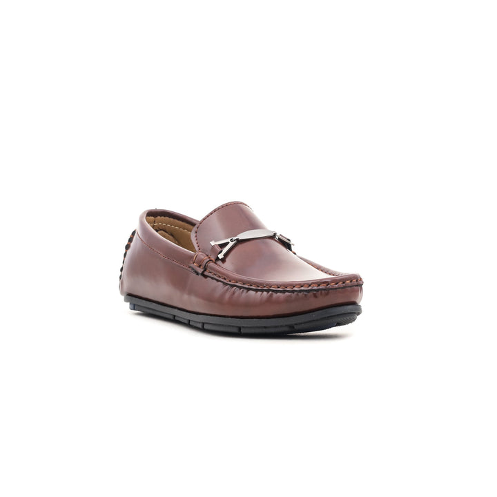 Boys Brown Formal Moccasin KD0330